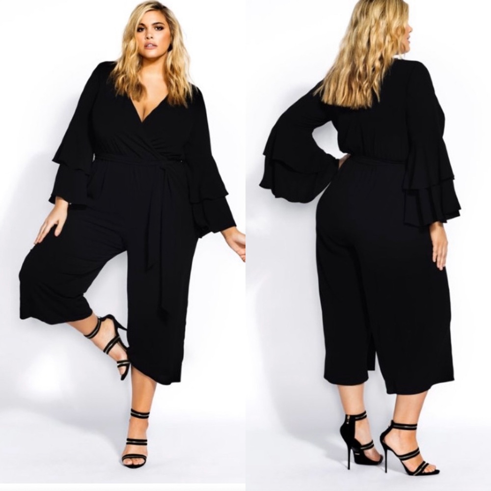 🚫SOLD🚫CITY CHIC•sweet sleeve jumpsuit